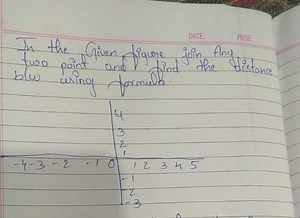 In the given Cartesian coordinate system, join any two points a... | Filo