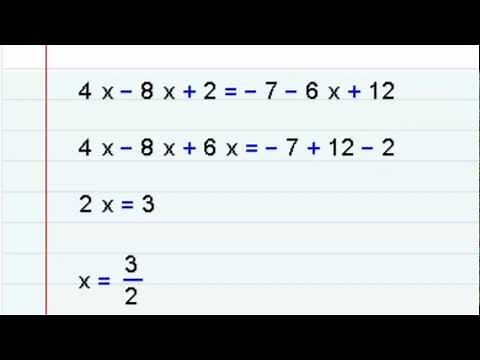 Algebra Ecuaciones : Ejercicios y explicacion