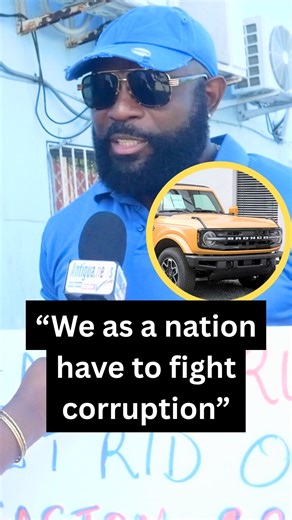 15K views · 100 reactions | MP for St. Mary's South, Kelvin 'Shugy' Simon speaks on Vehicle Gate scandal at protest in front of Public Works building #antigua #antiguaandbarbuda #antiguaandbarbuda | Antigua News | Facebook