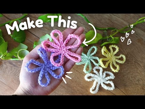 Easy Crochet Chain Flowers for Beginners | Quick Project