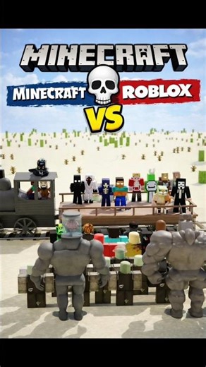 Minecraft 💀 VS Roblox 😱 Who Wins? #shorts