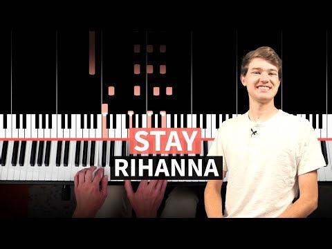 Stay - Rihanna & Mikky Ekko - EASY PIANO TUTORIAL (accompaniment with chords)