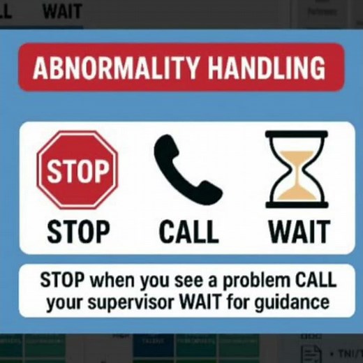STOP • CALL • WAIT – Safety First! 🔥#StopCallWait#SafetyFirst#WorkplaceSafety#AbnormalityHandling