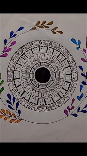 Mandala art for beginners ❤️🧿#shorts #shortsfeed #trending #trendingshorts #art #mandalaart