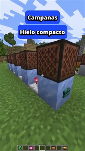 Bloques de notas: Banjo, Campanas, Flauta, Didgeridoo #minecraft #noteblock