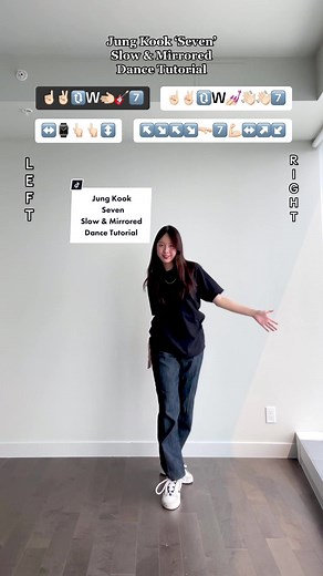 Jung Kook ‘Seven’ slow & mirrored dance tutorial 🖤 #seven #jungkook #jungkook_seven #sevendaysaweek