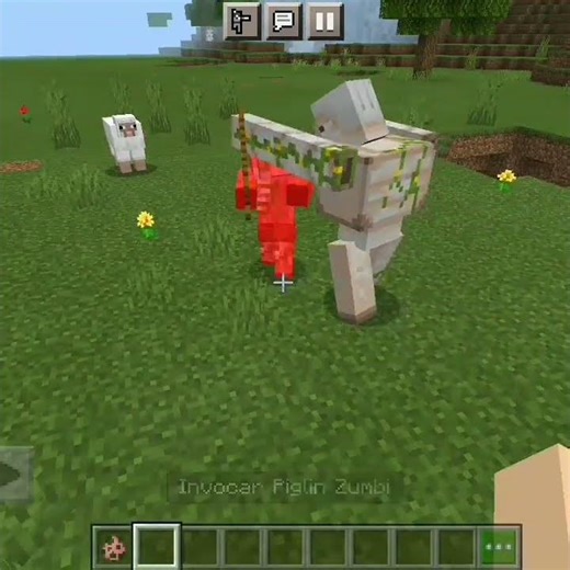 iron golem vs homem porco #minecraft