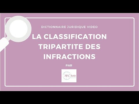CLASSIFICATION TRIPARTITE DES INFRACTIONS en droit pénal 🔤
