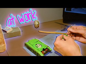 Making a tank out of Clay. Master at work (sculpting).