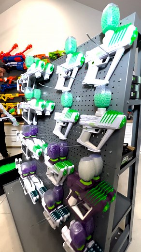 Aaron Esser on Instagram: "HUGE GEL BLASTER ARSENAL! An entire peg board of Gel blasters and accessories! #gel #gelgun #gelblaster @gelblaster"