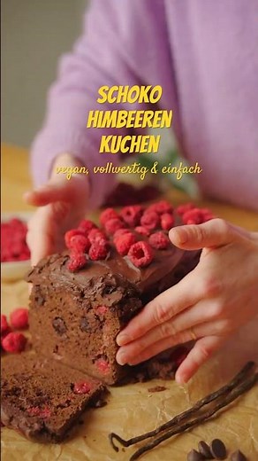 Chocolate raspberry cake | vegan, wholesome & moist | without refined sugar