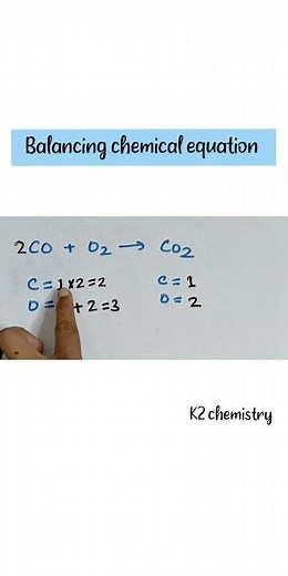 how to balance co + o2 → co2 l #balancechemicalequation