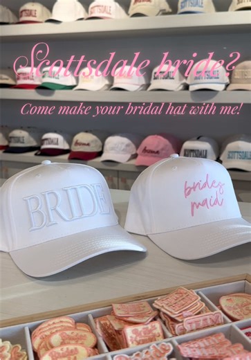 Scottsdale brides, we made this for you! 🤍✨ Come create your bridal hat at Lucky Rose and tag a bride who needs this on her itinerary 👰‍♀️💍✨ #ScottsdaleBride #BacheloretteParty #BrideToBe #bridesoftiktok #ScottsdaleAZ