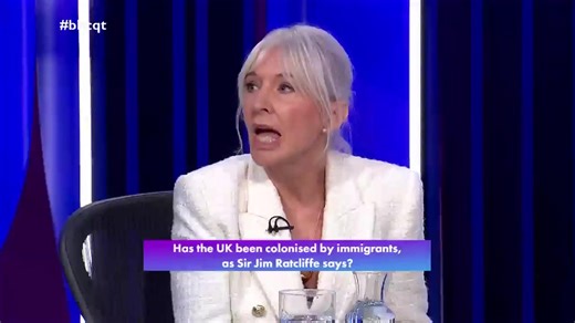 “It’s just not working, and it’s a fundamental problem that we have to sort” Nadine Dorries says businessman Jim Ratcliffe has a “point to make” despite getting the “words wrong” in his comments about immigration, and claims we have “poor levels of integration” of immigrants across the UK #bbcqt | BBC Question Time