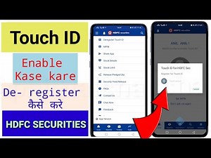 How To Register Touch ID and De- register Touch iD in HDFC Securities ‪@Apnihalchale‬