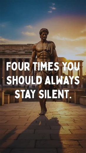 Stoic rules to stay silent in these situations #stoicism #stoic #shorts