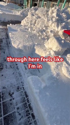 🙈😱 I can’t believe how much snow is outside #cold #storm #blowingsnow #freezingrain