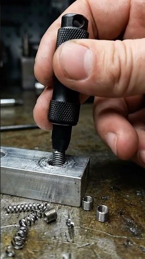 Mini Precision Thread Repair Helicoil Tool 🔧🧵🔩 | Fix Stripped Threads Like PRO!