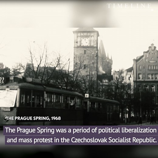 The Prague Spring was a period of political liberalization and mass protest in the Czechoslovak Socialist Republic. | Timeline - World History