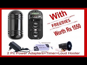Dual Beam IR intruder alarm security system @1999/set with freebies/accessories worth Rs 1550/-