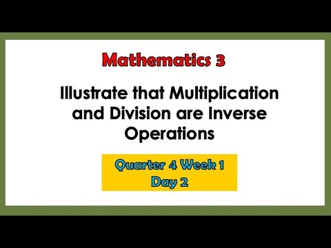 MATH-Illustrate that Multiplication and Division are Inverse Operations Quarter 4 Week1 Day 2