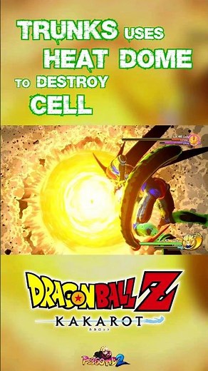 Trunks Destroys Future Cell with Heat Dome Attack #dragonball #dbz #dbzkakarot