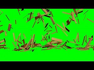 Wood Falling Down - FreeHDGreenscreen Footage