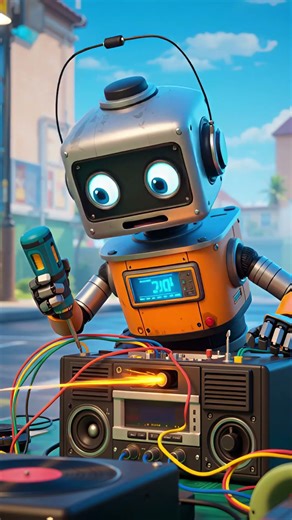 The Robot got trouble when making the radio