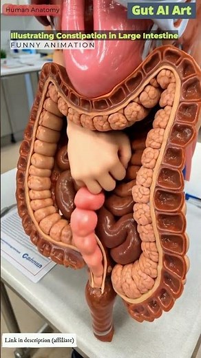 Illustration of Constipation Animation | Gut AI Art | 03
