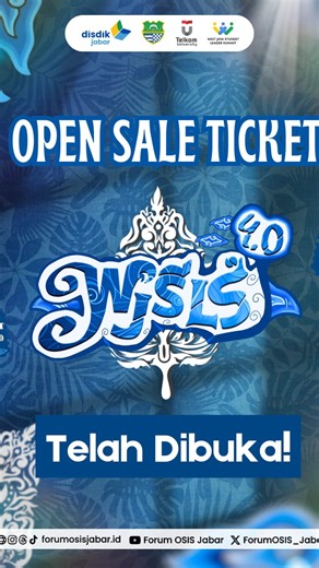 Forum OSIS Jawa Barat Wilayah II on Instagram: "💙‼️𝐎𝐏𝐄𝐍 𝐒𝐀𝐋𝐄 𝐓𝐈𝐂𝐊𝐄𝐓 𝐖𝐉𝐒𝐋𝐒‼️💙 Salam, #PemimpinMudaJawaBarat! ✊🏻 Open Sale tiket Wjsls 4.0 udah dibuka nih! 🤭 Acara bakal seru banget, penuh vibes santai, dan jadi kesempatan buat ketemu banyak teman baru. Jangan tunggu lama-lama, langsung amankan tiketmu biar bisa ikutan rame-rame dan nikmatin keseruannya bareng-bareng! 😱 West Java Student Leader Summit 4.0 Forum OSIS Jawa Barat Coming Soon. ••• Follow us for more information
