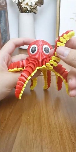 3D-Printed Articulated Cute Octopus.🐙
