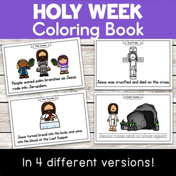 Holy Week Coloring Tracing Book: Palm Sunday, Good Friday, Triduum - Easter
