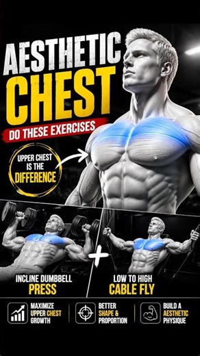 Build an Aesthetic Chest With These 2 Exercises 💪 | Science-Backed #chestworkout