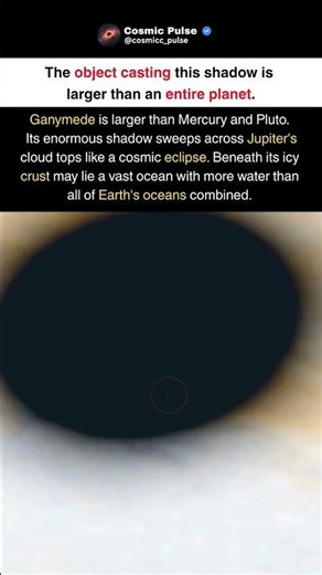 This Shadow Is Cast by a Moon Bigger Than a Planet 😱 #shorts #trending #viral #space #spacefacts