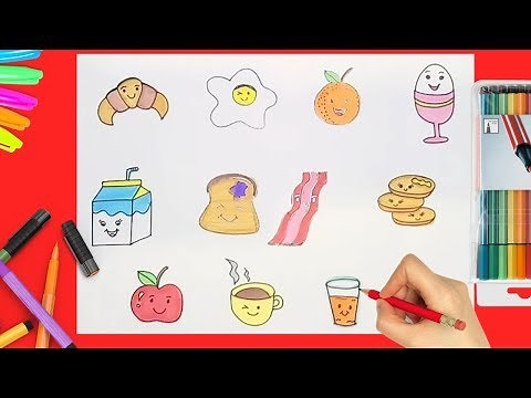 How to Draw Cute Breakfast Foods