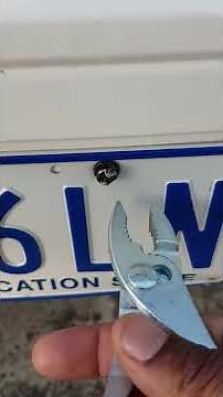 Removing number plate anti theft screws.