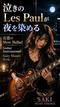 泣きのLes Paulが夜を染める｜哀愁のSlow Ballad Guitar｜Gary Moore Style｜SAKI HEART STRINGS #Shorts