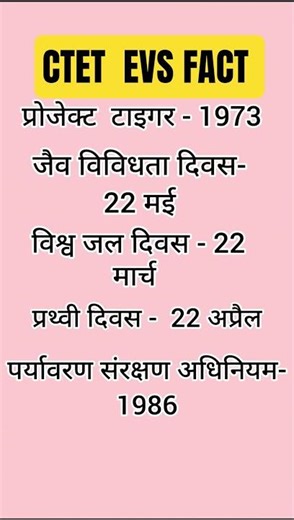 CTET ENVIRONMENT IMPORTANT FACTS#ctetevs#ctetexam #ctet