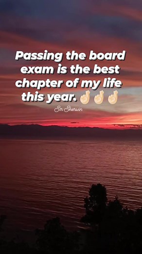 Passing the board exam will be the best chapter of my life this year 🤞🏻 #SirSherwin #LPTcutiee | Sir Sherwin