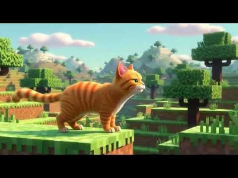 Real Life Cat Enters a Minecraft World | Cute Block Adventure #minecraft