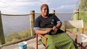 Phetso works at Wilderness Duma Tau Camp as a Chef. She is one of the women who weave baskets during their spare time. The company allows them to weave baskets during their spare time, and also as an a marketing activity during high tea - showcasing their skill to the guests. At the same time, they display their products for sale to the camp guests. The Camp has these baskets in its curio shop, where they are sold on their behalf. This empowers those with the skill to make money during their spa