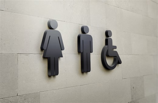 Customizable 3D Restroom Sign: Acrylic or PVC Toilet Door Sign (6in) - Etsy New Zealand