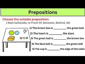 Prepositions: Simple Explanation with Pictures & Practice Test!