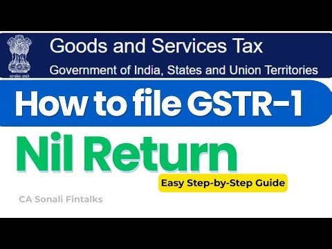 How to File GSTR-1 Nil Return Online (2025) | Step-by-Step Guide | CA Sonali Fintalks