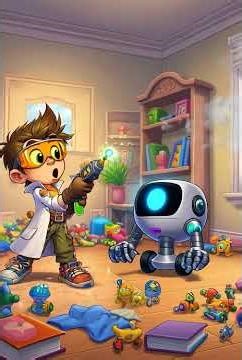 Gogo The Genius Builds a Self-Cleaning Robot… Big Disaster! 😂🧹 | Funny Cartoon Shorts