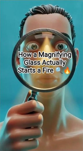 How a Magnifying Glass Actually Starts a Fire 🔍#3DAnimation #Science#Physics#Satisfying #HowItWorks