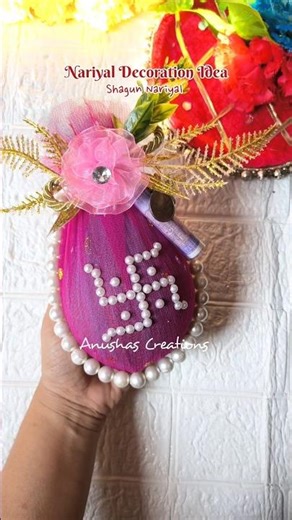 Swastik coconut decoration idea for Wedding | DIY Pooja Decoration #shorts #weddingideas #shagun