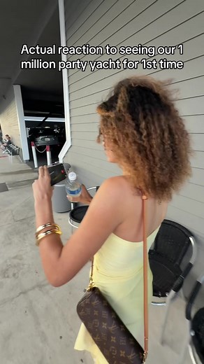 Actual reaction to seeing our 1 million party yacht for first time