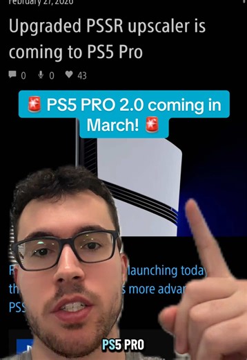 Sony has announced a new version of PSSR will be coming in March, further improving the performance of the PS5 Pro completely FREE via a firmware update. #gamingnews #playstation #ps5pro #gaming #pssr @PlayStation