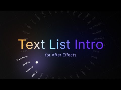 Text List Intro for After Effects